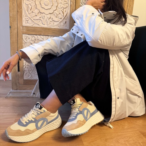 BASKET MODE , basket tendance , chaussure bleu , chaussure compensé